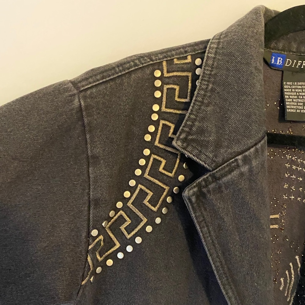 Black Denim Ib Diffusion Jacket - image 6